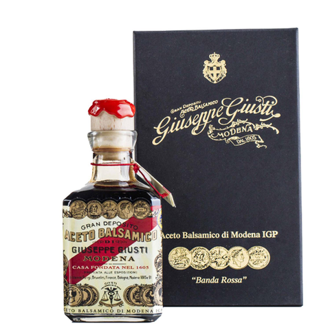 Giuseppe Giusti 5 Gold Medals "Banda Rossa" Cube with Box Balsamic Vinegar de Modena 8.4oz