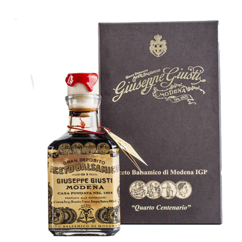 Giuseppe Giusti 4 Gold Medals "Quarto Centenario" Cube with Box Balsamic Vinegar de Modena 8.4oz